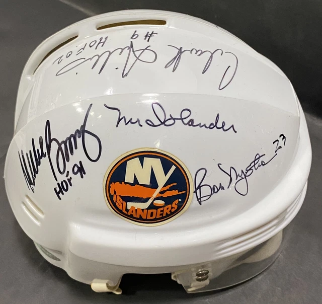 Islanders Signed Mini Helmet Trottier Bossy Potvin Nystrom Arbour 6 Auto PSA COA