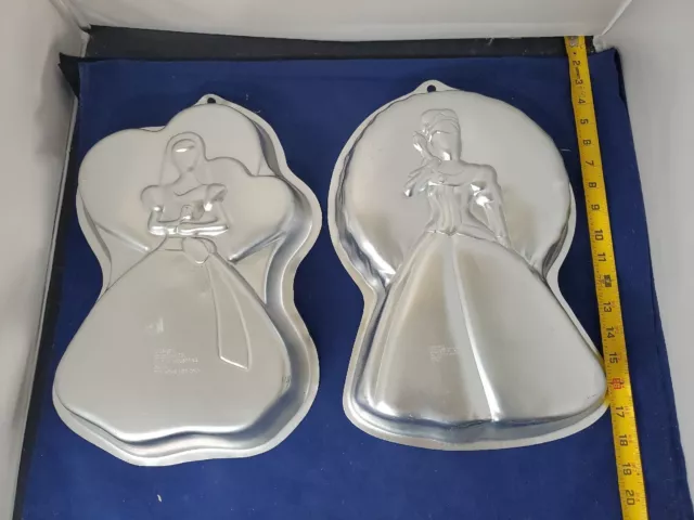Lot 4 Wilton Cake Pans Disney Princess & Mattel Barbie