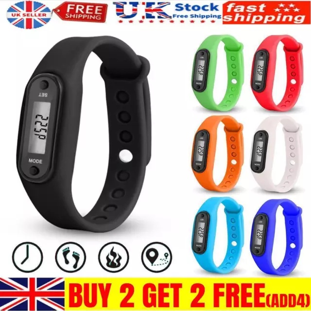 Fitness Tracker-LCD Digital Pedometer Walking Step Calorie Counter Wrist Watch