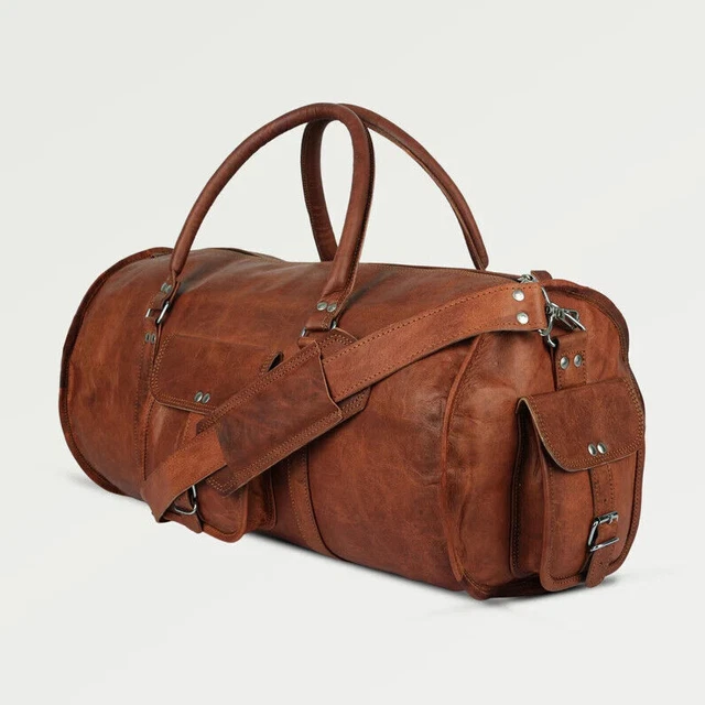 Sac de voyage en cuir extra large en cuir sac de voyage sac de week-end sac...