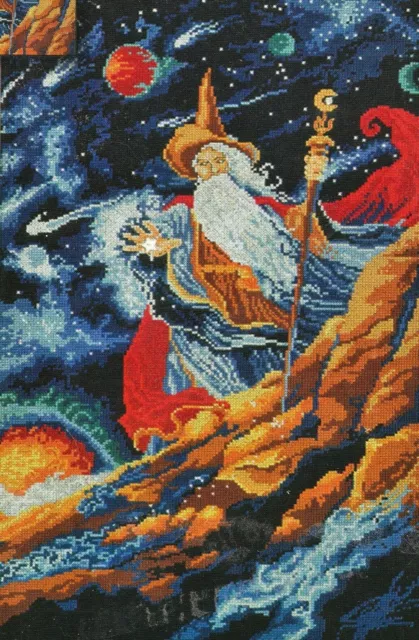 Design Works MYSTICAL WIZARD Counted Cross Stitch Kit   Fantasy  **RARE**