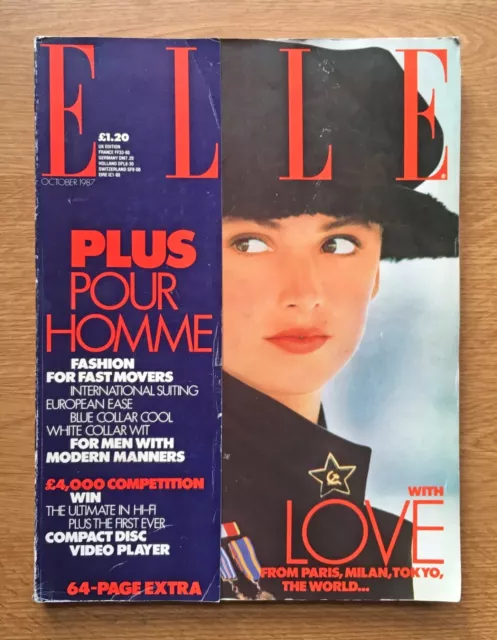 Elle Magazine, October 1987, Madonna by Bruce Weber, Kevin Costner, Issey Miyake