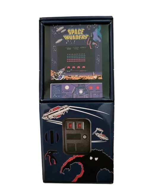 New SPACE INVADERS Bank Tin Coin Money Savings Piggy Bank Taito Taitronics