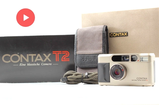 CLA'd [Exc+5 in Box Case] Contax T2 Silver 35mm Point & Shoot Film Camera JAPAN