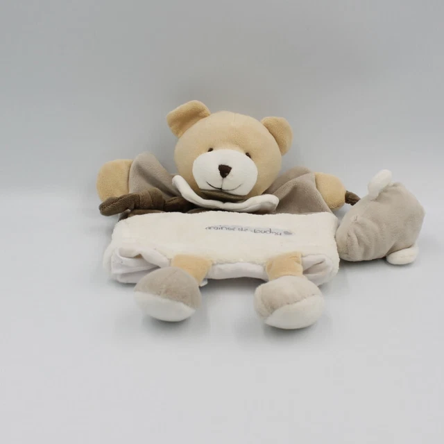 Doudou et compagnie marionnette Graines de doudou ours blanc beige marron - 2679