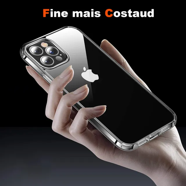 Coque Pour iPhone 12 11 Pro Max Mini SE 2020 XR XS MAX 6 7 8 Silicone Ultra fine 3