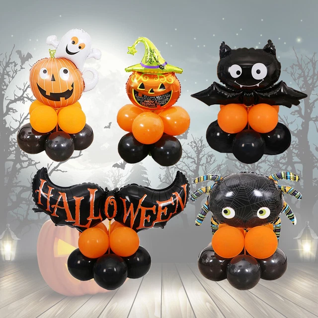 Tookala Halloween Ballons Set - Große Spinnweben & Spinnen Folienballons