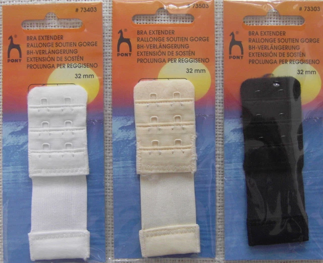 8 Pezzi Estensioni Reggiseno - Prolunga Con 2 E 3 Ganci In Bianco, Nero, Beige - Foto 13