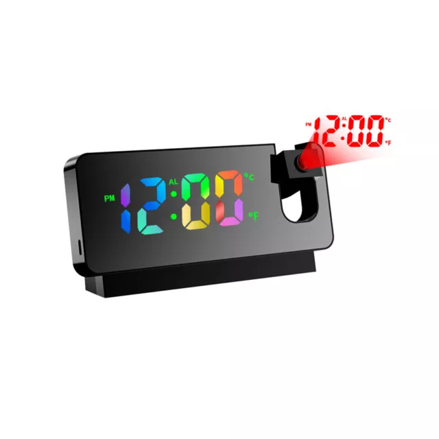 Led Smart Digital Alarm Clock Projection Temperature Projector Lcd Display Time