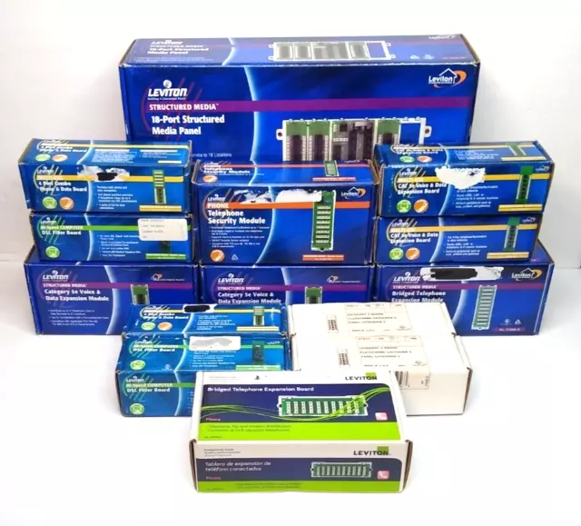 Leviton Structured Media Data Networking Infrastructure Modules Lot of 14