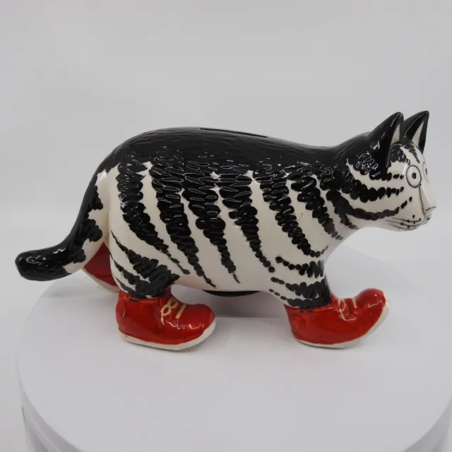 B Kliban Red Shoe Sneaker Cat Piggy Coin Bank Sigma Tastesetter JAPAN 9" Vintage