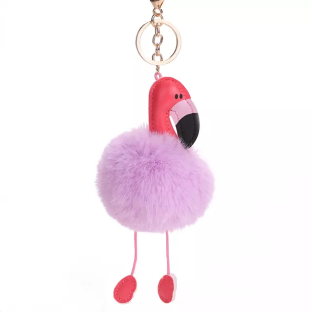 Key Pendant Black Mouth Golden Buckle Girls Fluffy Fur Pom Key Chains Cute