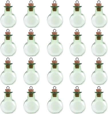 Apofly Bottiglie di Vetro Mini Spell Vasi con Tappo di Sughero fiale di Vetro Bottiglie di Pozione di Esempio per DIY Decorazione della Festa Nuziale 10pcs 2ml 