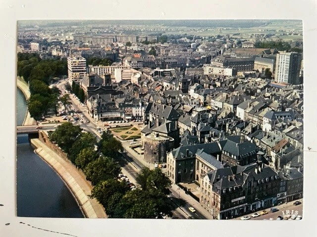 CPA 57 THIONVILLE Vue Aérienne DIEDENHOFEN Mairie Tour aux Puces - Pont - Eglise 2