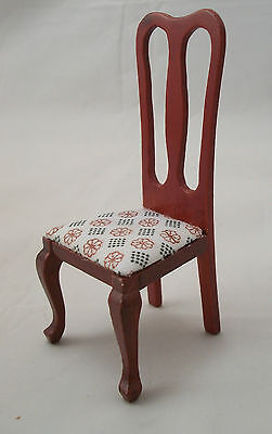 Side Chair dollhouse miniature wood furniture T3348 1/12 scale mahogany finish