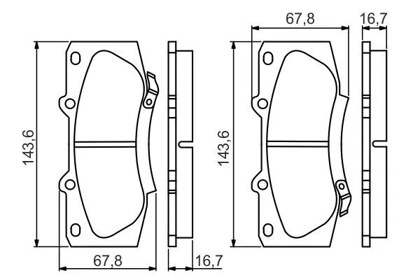 Brake Pads Set fits TOYOTA HILUX Mk7 2.5D Front 05 to 15 2KD-FTV Genuine Bosch 2