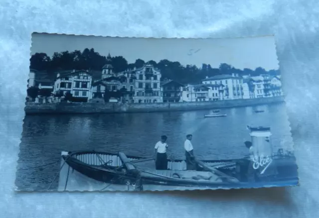 CPSM carte postale St Jean de Luz Eglise de Ciboure et les Quais / Postcard