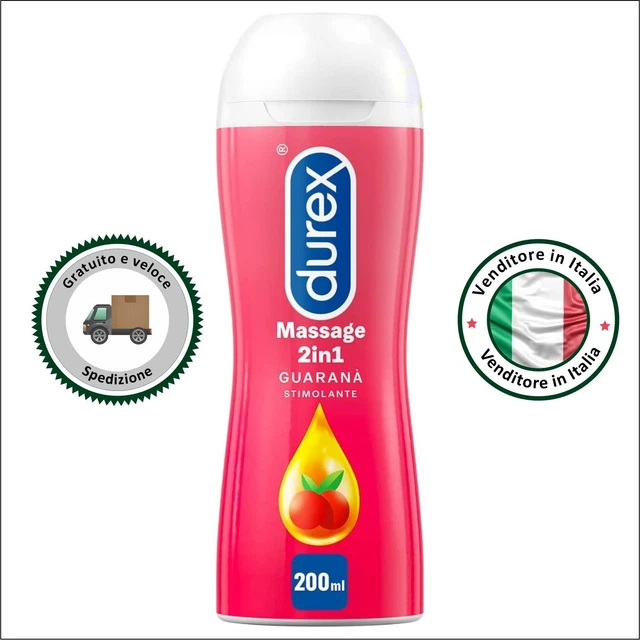 Massage 2 in 1, Gel Lubrificante Intimo a Base Acqua E Gel per Massaggi ,Con Gua
