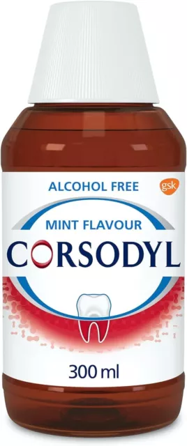 Corsodyl Antibacterial Mouthwash Alcohol Free 300ml