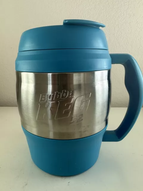 Insulated Bubba Keg 52 Oz Barrel Shaped Travel Tumbler Blue & Stainless Steel