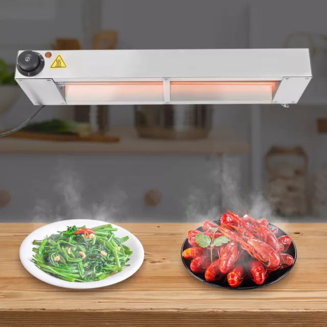 500w Overhead Food Warmer Light Food Heat Lamp Buffet Restaurant Heating 30-85
