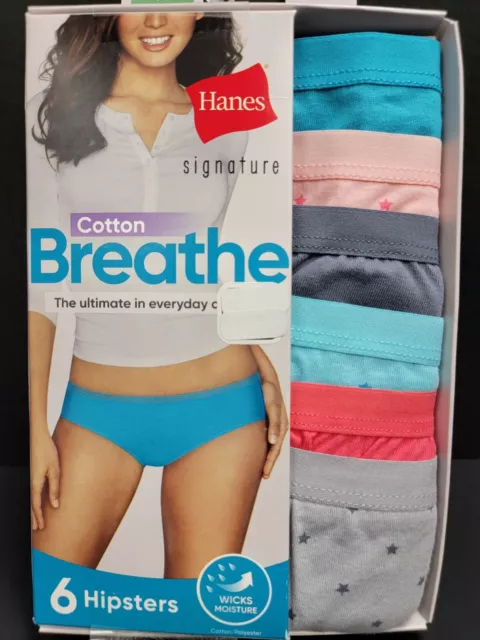 HANES WOMEN'S SIGNATURE Breathe Cotton Brief, Assorted Colors, Size Large  3cZ8 £7.87 - PicClick UK