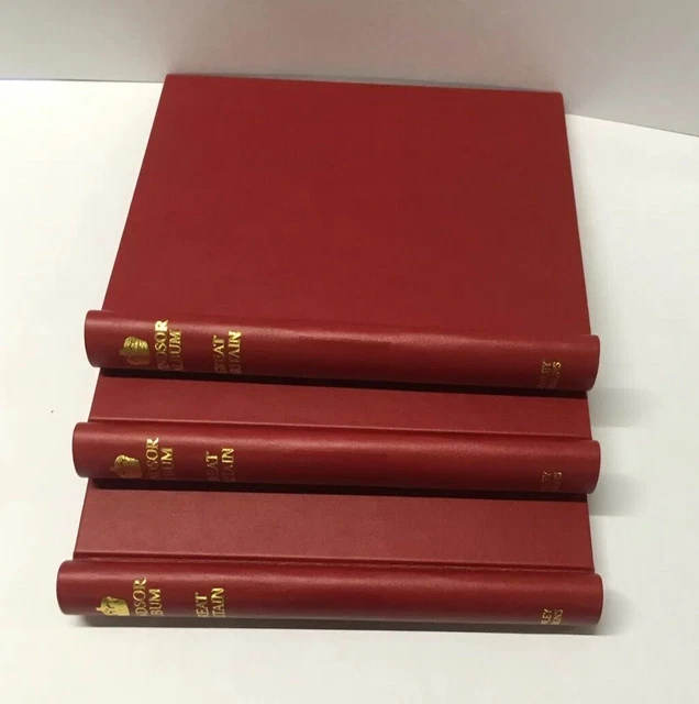 STANLEY GIBBONS WINDSOR Album Red Leather Gold Embossed (single album