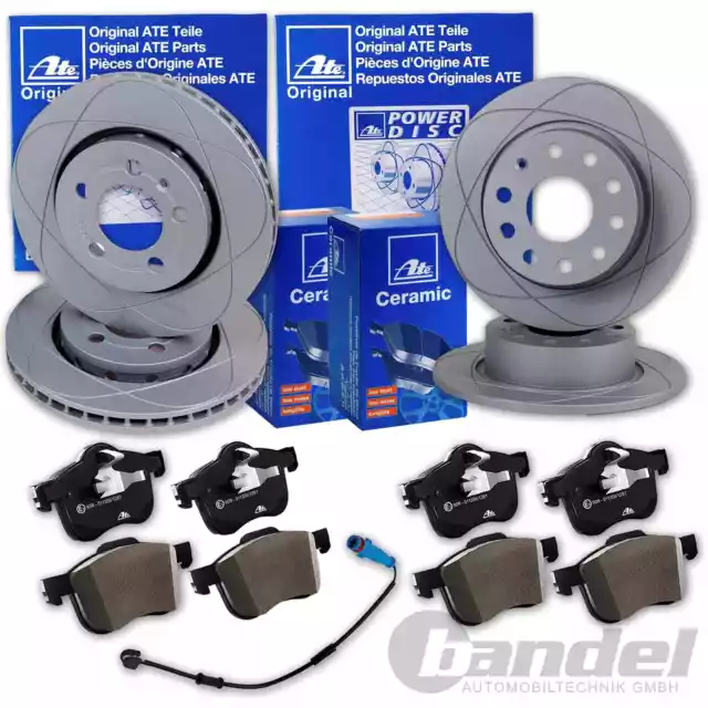 ATE PowerDisc DISCHI FRENO + PASTIGLIE CERAMIC ANTERIORI + POSTERIORI per OPEL ASTRA H