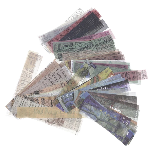 3 Bolsas Estilo Vintage Pegatinas de Papel Washi Libro de recortes Pegatinas Cuenta de Mano