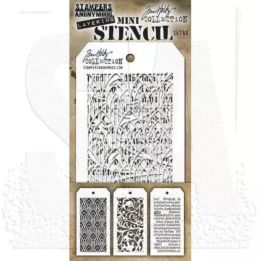 Tim Holtz Mini Schicht Schablone Set #49 - MST049