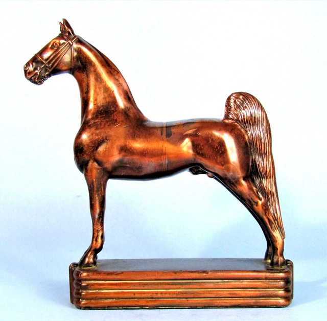 Gladys Brown Edwards American Saddlebred Horse Metal Statue Vintage Dodge Inc.