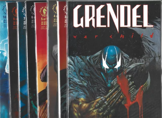 Grendel War Child Near Set / Lot Of 8  #1 #3 #4 #5 #6 #7 #9 #10 (Nm-) Dark Horse