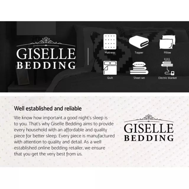 Giselle Bedding Bamboo Memory Foam Pillow Cool Gel Twin Pack Soft Cover Hotel 3