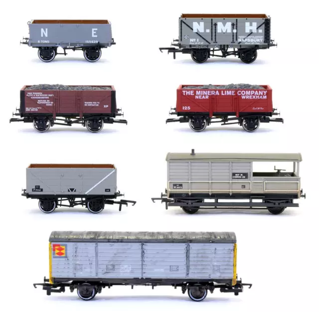 Bachmann/Hornby/Oxford 'Oo' Gauge Rake Of 7 Assorted Wagons *Weathered*