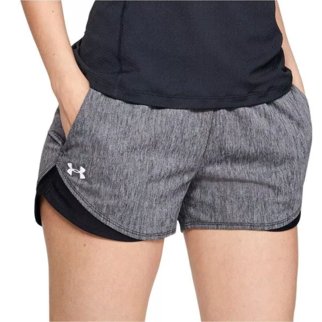 Under Armour Womens Play Up 3.0 Twist Training Shorts  Grey  Size S