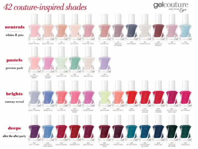 Brand NEW! ESSIE Gel Couture Nail Polish - Multiple Color