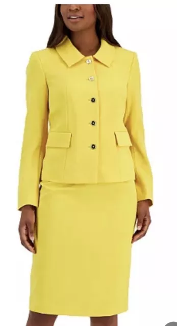 Lesuit Skirt Suit/Yellow/Size 16/New With Tag/Retail$240/ Lined