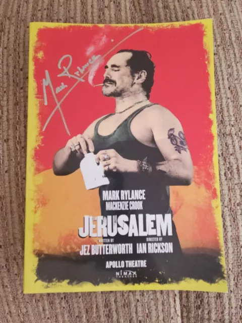 Jerusalem London Musical Theatre Programme Signed Mark Rylance Charity