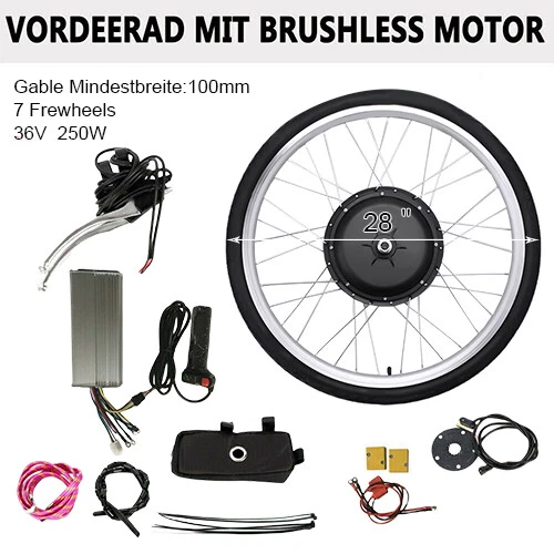 Kit trottinette moteur roue électrique 16 à 28 250W avec batterie 36V