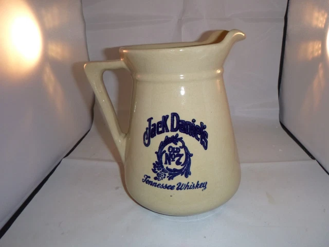 VINTAGE JACK DANIELS Pitcher Old No. 7 Tennessee Whiskey Stoneware 8