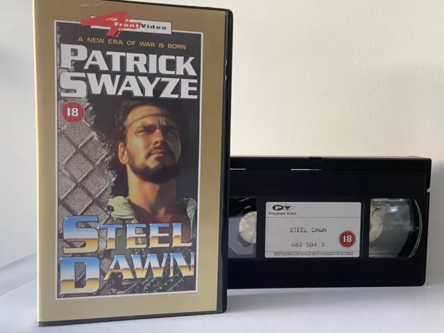 VHS Video - Steel Dawn (1987) Patrick Swayze