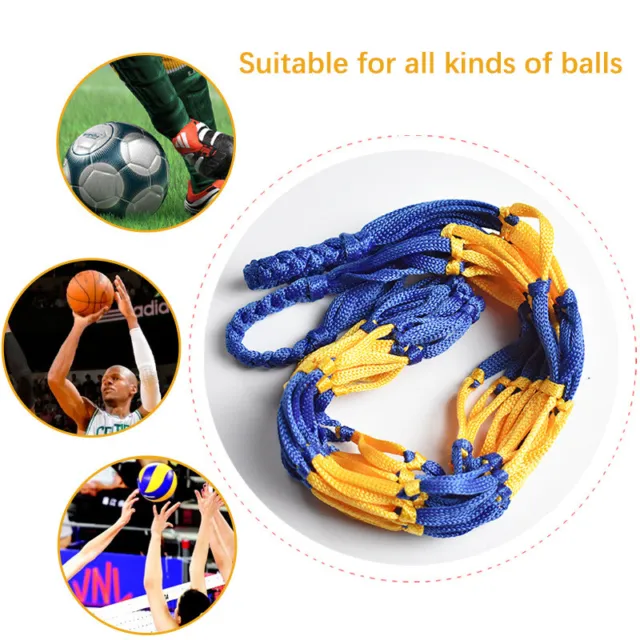 Football Net Bag Nylon Bold Storage Bag Single Ball Carry Portable Equipment F3