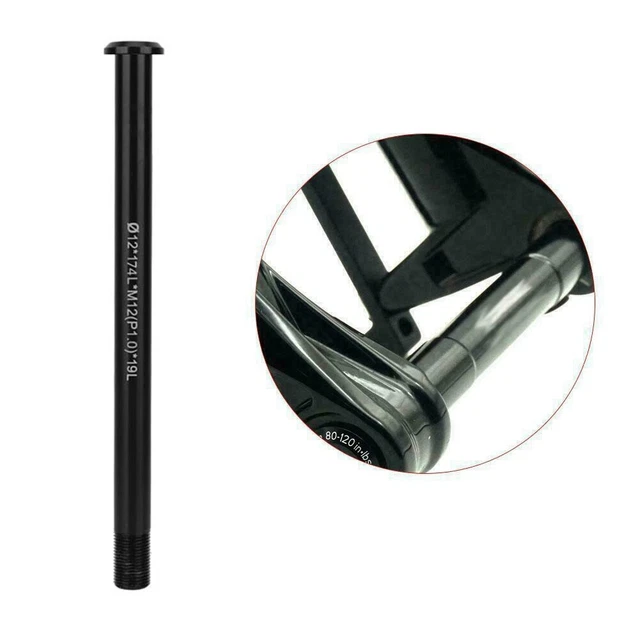 Moyeu Arrière Axe Traversant 12x168mm - Alliage D'aluminium Noir - NEUF