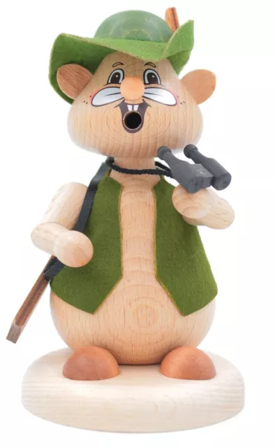 Kuhnert - Echt Erzgebirge Hamster Räuchermann,-figur,-männchen 13cm - Jäger