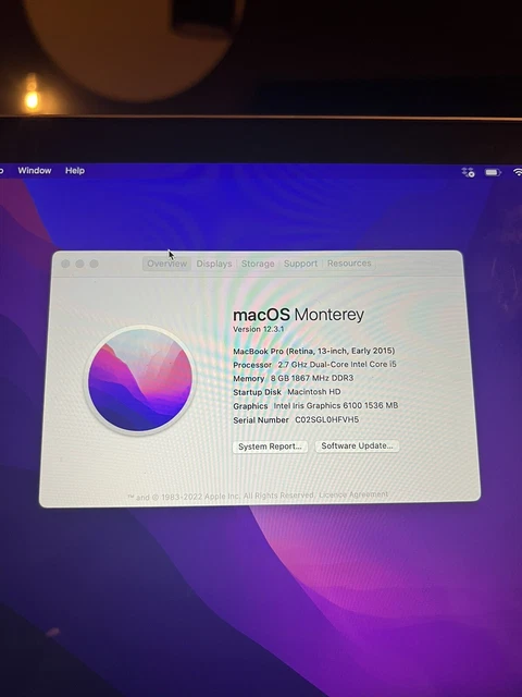 Apple MacBook Pro 13,3" (128 GB SSD, Intel Core i5, 2,7 GHz, 8 GB RAM) 2