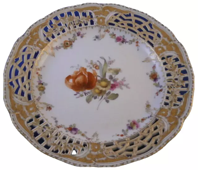 KPM Berlin Porcelain Potsdamer Stadtschloss Reticulated Plate Porzellan Teller F