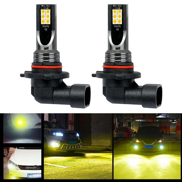 360° Ampoules Phare Anti Brouillard 9006 Dc 9-32V Lampe Feu Doré Jaune Durable