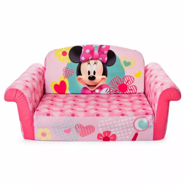 Marshmallow Furniture Kids Flip Open Furniture Couch, Minnie Mouse