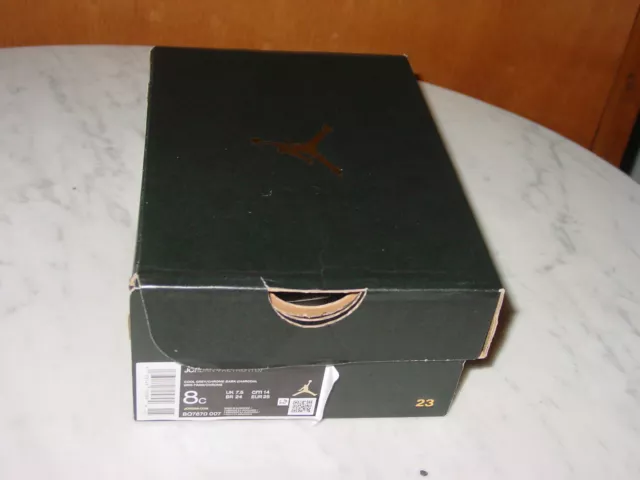 Nike Air Jordan Retro 4 Cool Grey/Chrome/Dark Charcoal Shoes! Size 8C Box Only!