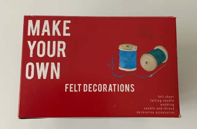 Felt Christmas Decorations Kit. Christmas craft set contents included. NEW